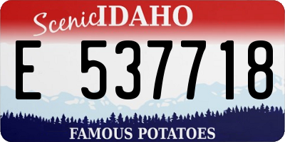 ID license plate E537718