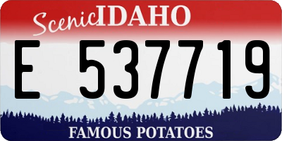 ID license plate E537719