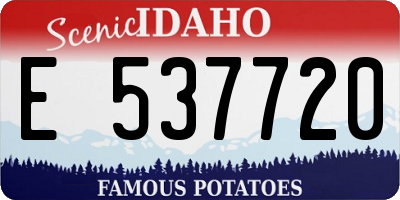 ID license plate E537720