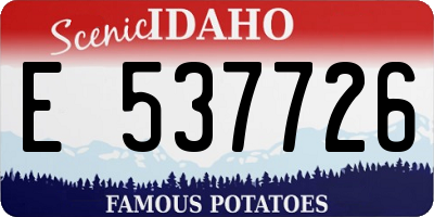 ID license plate E537726