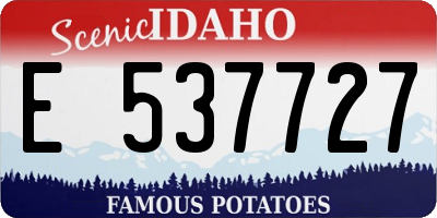 ID license plate E537727