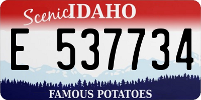 ID license plate E537734
