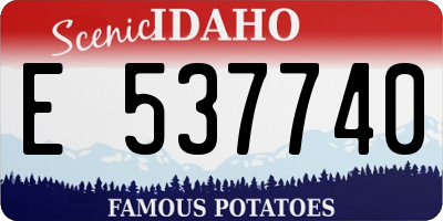 ID license plate E537740