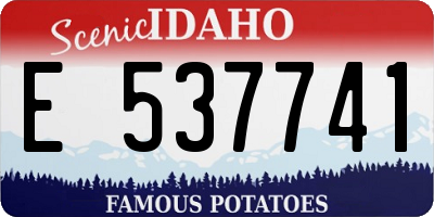 ID license plate E537741