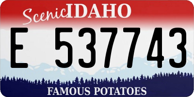 ID license plate E537743