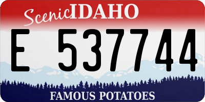 ID license plate E537744