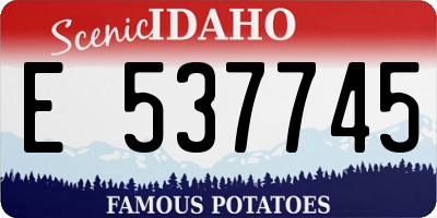 ID license plate E537745