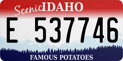 ID license plate E537746