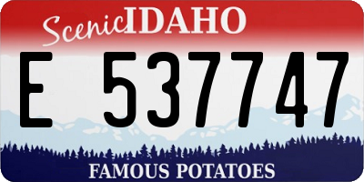 ID license plate E537747