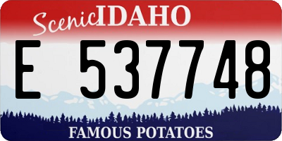 ID license plate E537748