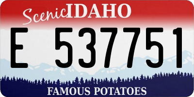 ID license plate E537751