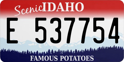 ID license plate E537754