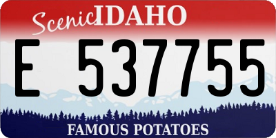 ID license plate E537755