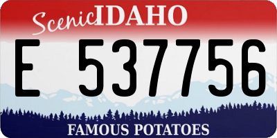 ID license plate E537756
