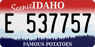 ID license plate E537757