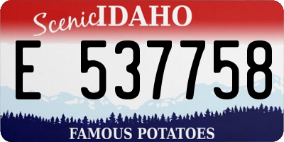 ID license plate E537758