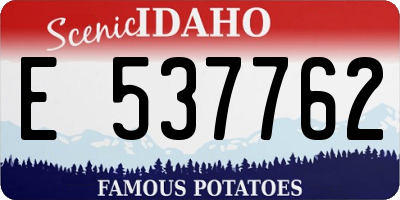 ID license plate E537762