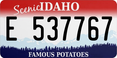 ID license plate E537767