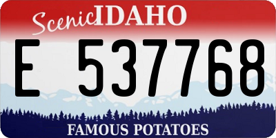 ID license plate E537768