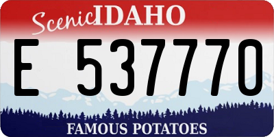 ID license plate E537770