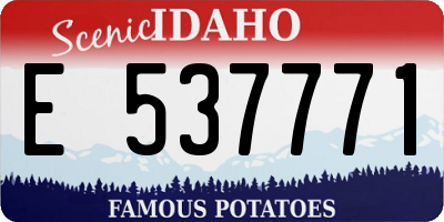 ID license plate E537771