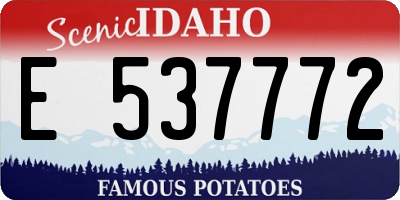 ID license plate E537772