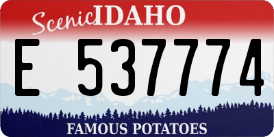 ID license plate E537774