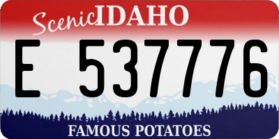 ID license plate E537776