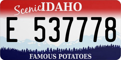 ID license plate E537778