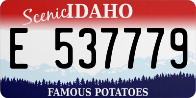 ID license plate E537779