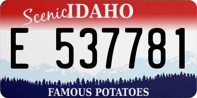 ID license plate E537781