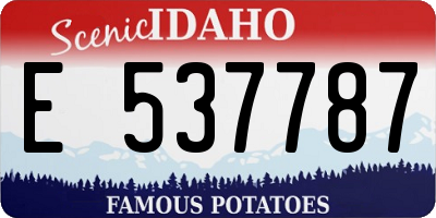 ID license plate E537787
