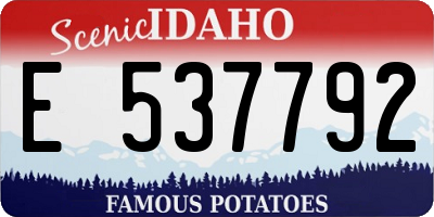 ID license plate E537792
