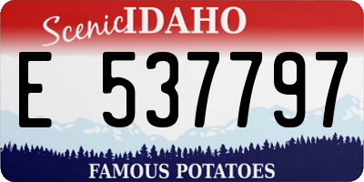 ID license plate E537797