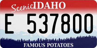 ID license plate E537800