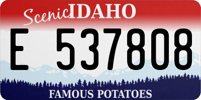 ID license plate E537808