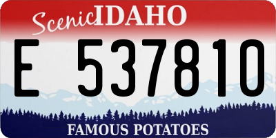 ID license plate E537810
