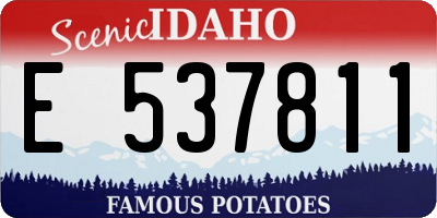 ID license plate E537811