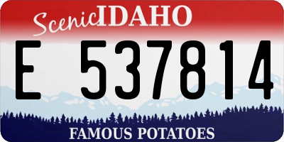 ID license plate E537814