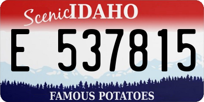 ID license plate E537815