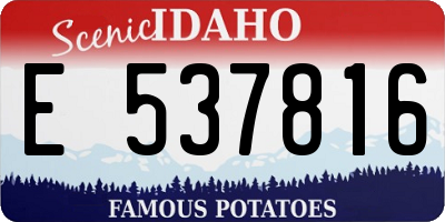 ID license plate E537816