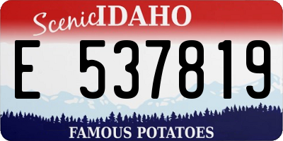 ID license plate E537819