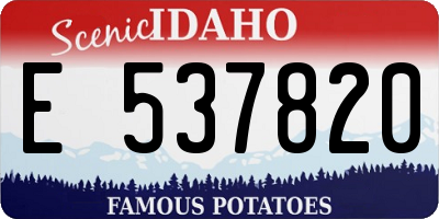 ID license plate E537820