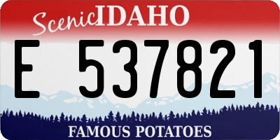 ID license plate E537821