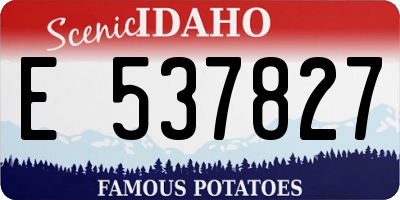 ID license plate E537827