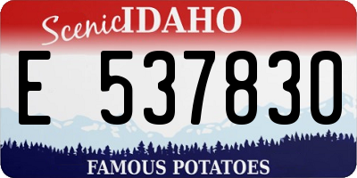 ID license plate E537830