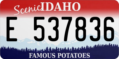 ID license plate E537836