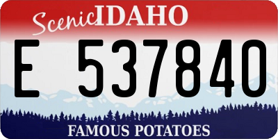 ID license plate E537840