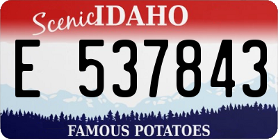 ID license plate E537843