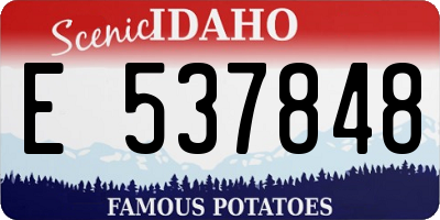 ID license plate E537848